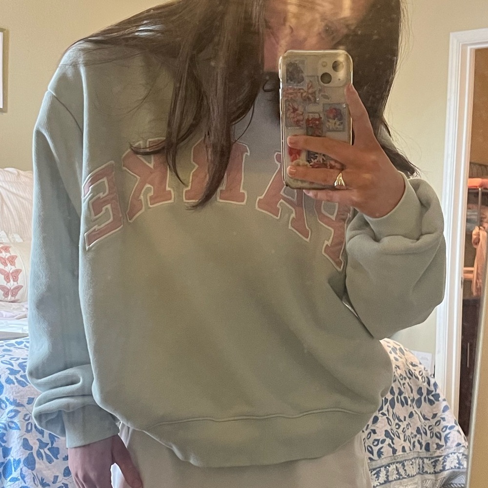 S/M Parke Birthday Varsity Mockneck (heritage) something blue + sprinkle - Picture 2 of 2